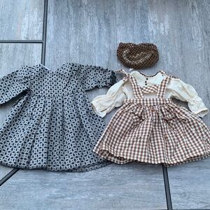 American Girl Blue and Brown Doll Dress Set